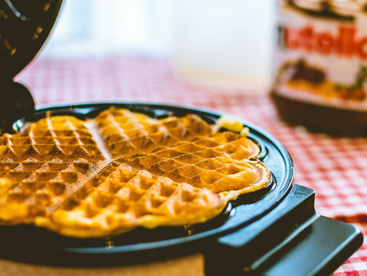 frischgebackene Waffeln