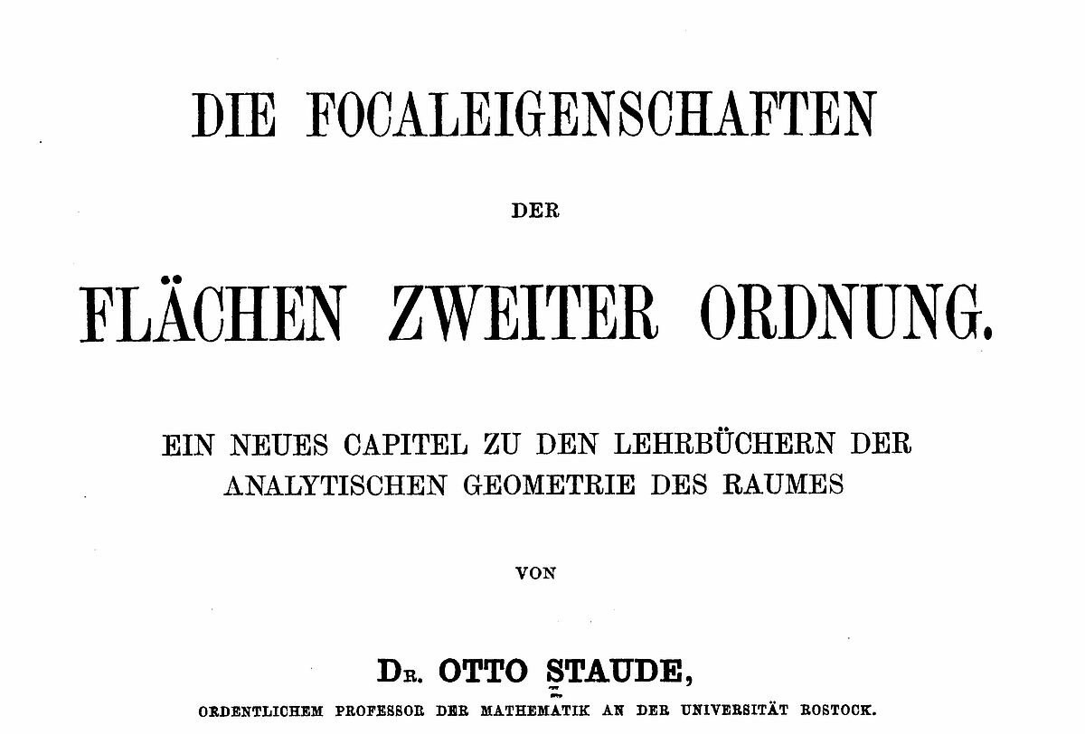 Titelblatt des Lehrbuches von Otto Staude (Foto: A. Straßburg).